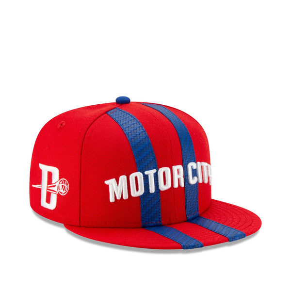 [12286149] Mens New Era Detroit Pistons - Red City Series 950 Snapback