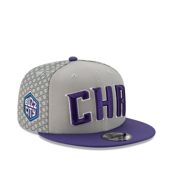 [12286159] Mens New Era Charlotte Hornets - Grey/Purple City Series 950 Snapback