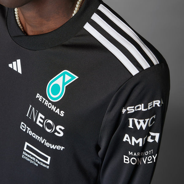 [JW5364] MENS ADIDAS MERCEDES - AMG PETRONAS FORMULA ONE TEAM DRIVER JERSEY LONG SLEEVE