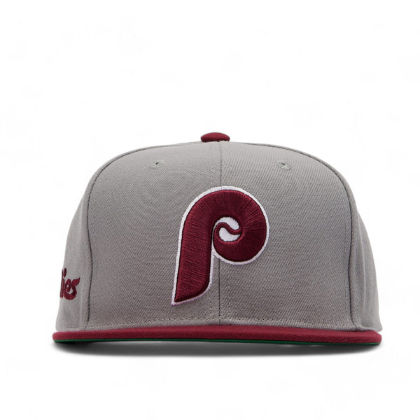 MENS MITCHELL & NESS MLB AWAY SNAPBACK COOP PHILLIES - GREY