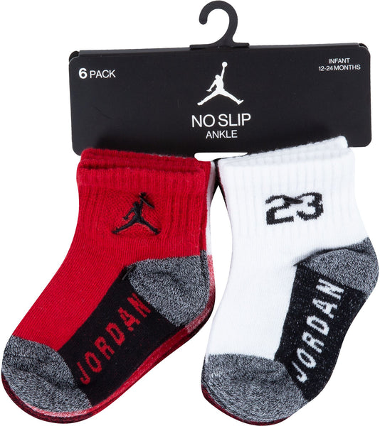 [NJ0459-R78] TODDLERS AIR JORDAN JUMPMAN ANKLE SOCKS 6PACK