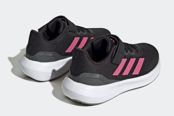 [HP5875] YOUTH ADIDAS RUNFALCON 3.0 ELASTIC LACE TOP STRAP 'CORE BLACK PULSE MAGENTA GREY SIX (GS)'