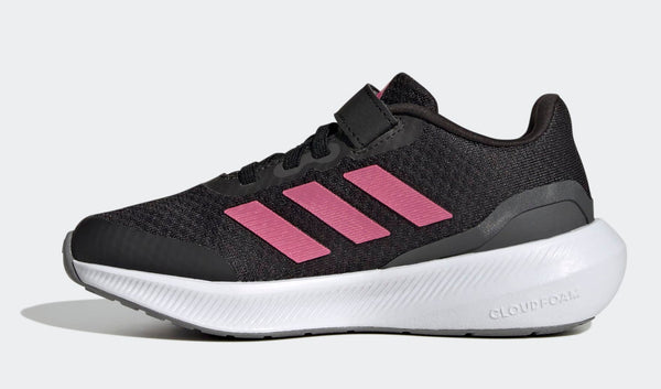 [HP5875] YOUTH ADIDAS RUNFALCON 3.0 ELASTIC LACE TOP STRAP 'CORE BLACK PULSE MAGENTA GREY SIX (GS)'