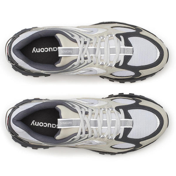 [S70908-1] MENS SAUCONY GRID AURA X 'WHITE/SILVER'
