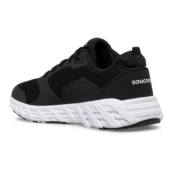 [SK265582-WIDE] PRESCHOOL SAUCONY WIND 2.0  'WIDE WIDTH' 'BLACK/WHITE'