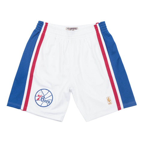 [SMSHGS18246-P76WHIT96] Mens Mitchell & Ness NBA Swingman Home Shorts Philadelphia 76ers 96-97