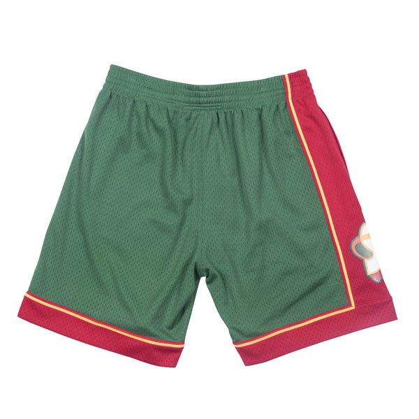 [SMSHGS18253-SSUDKGN95] Mens Mitchell & Ness NBA Swingman Road Shorts Supersonics 95-96