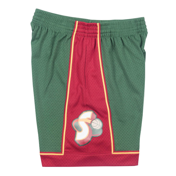 [SMSHGS18253-SSUDKGN95] Mens Mitchell & Ness NBA Swingman Road Shorts Supersonics 95-96