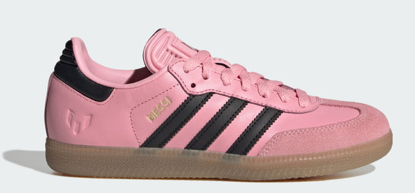 [JR0424] Grade School Adidas SAMBA INDOOR 'MESSI LIGHT PINK BLACK (GS)'