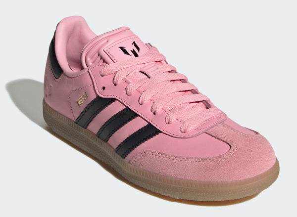 [JR0424] Grade School Adidas SAMBA INDOOR 'MESSI LIGHT PINK BLACK (GS)'