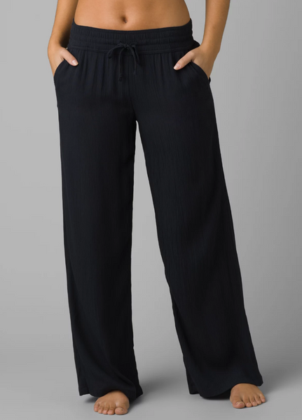 [1969101-BLACK] WOMENS PRANA FERNIE BEACH RELAXED FIT WIDE LEG COVER PANTS