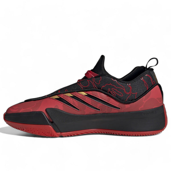 [IH0786] Mens ADIDAS Dame 9 'Bape Black Red'