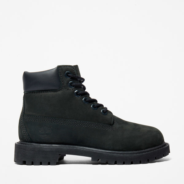 [TB012707001] Preschool Timberland 6" PREMIUM BOOT 'BLACK NUBUCK LITTLE KIDS'