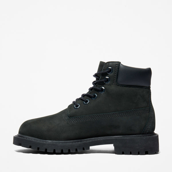 [TB012707001] Preschool Timberland 6" PREMIUM BOOT 'BLACK NUBUCK LITTLE KIDS'
