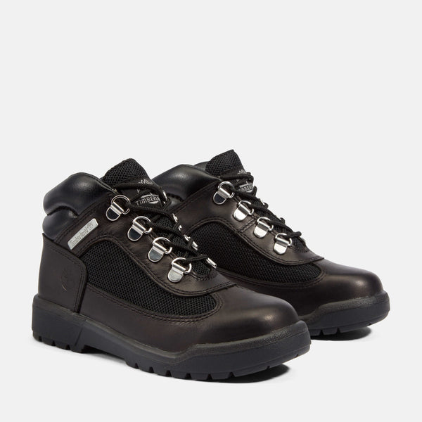 [TB015706001] Preschool Timberland FIELD BOOT YOUTH 'TRIPLE BLACK'