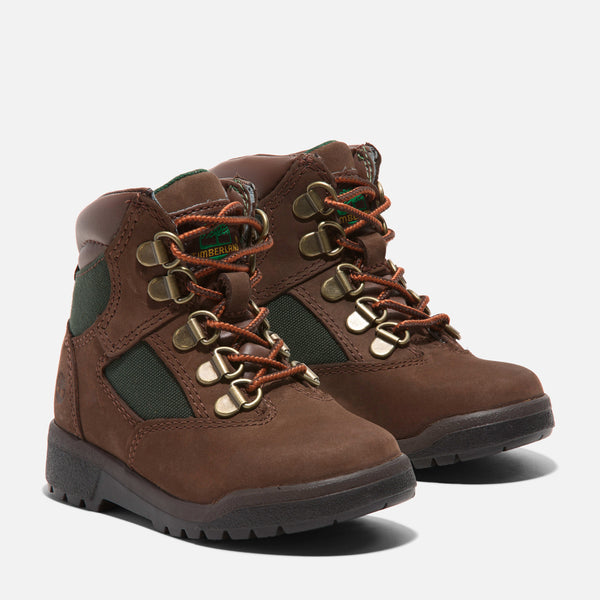 [TB044892214] Toddlers Timberland 6 INCH FIELD BOOT 'MEDIUM BROWN OLIVE'