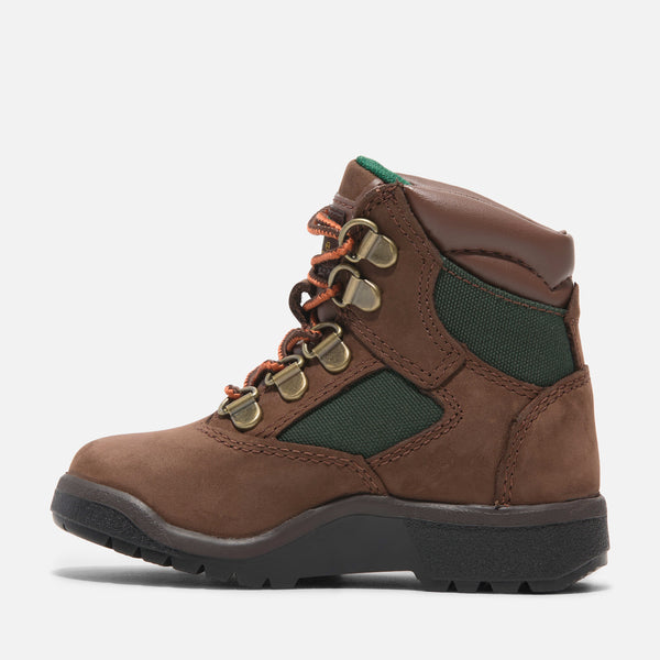 [TB044892214] Toddlers Timberland 6 INCH FIELD BOOT 'MEDIUM BROWN OLIVE'