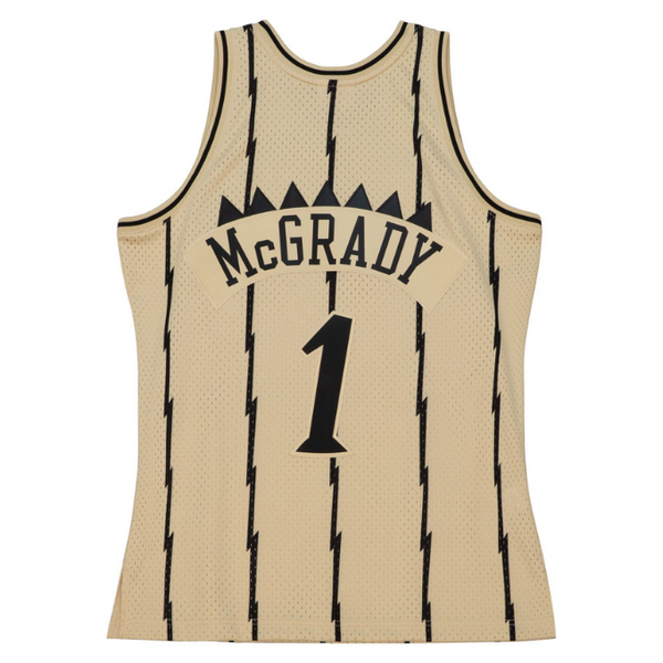 MENS MITCHELL & NESS KHAKI BLACK SWINGMAN JERSEY RAPTORS 1998 TRACY MCGRADY