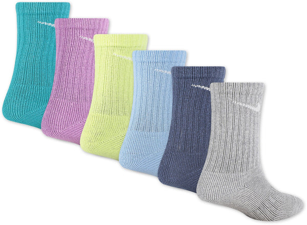 [UN0019-BA2] YOUTH NIKE DRI-FIT CREW SOCKS (6-PACK)