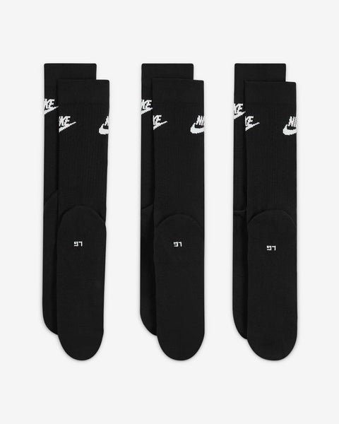 [DX5025-010] MENS NIKE SPORTSWEAR EVERYDAY ESSENTIAL CREW SOCKS 3 PAIRS