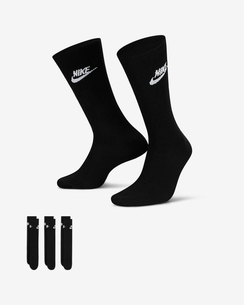 [DX5025-010] MENS NIKE SPORTSWEAR EVERYDAY ESSENTIAL CREW SOCKS 3 PAIRS