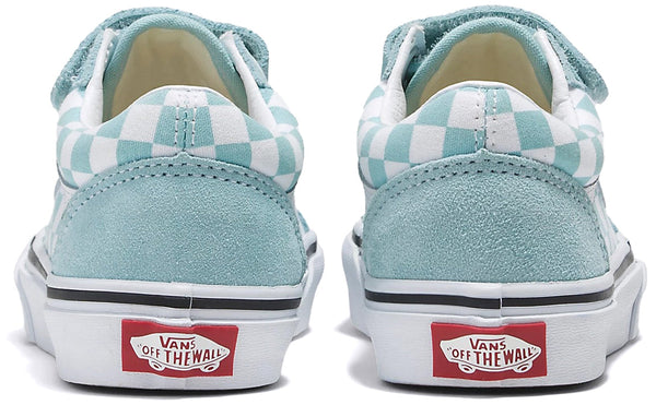 [VN0A38HDH7O] PRESCHOOL VANS OLD SKOOL VELCRO - BLUE/WHITE