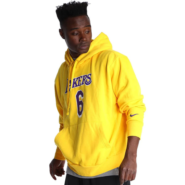 [DB1181-728] Mens Nike NBA LA LAKERS LEBRON JAMES #6 FLEECE PULLOVER HOODIE