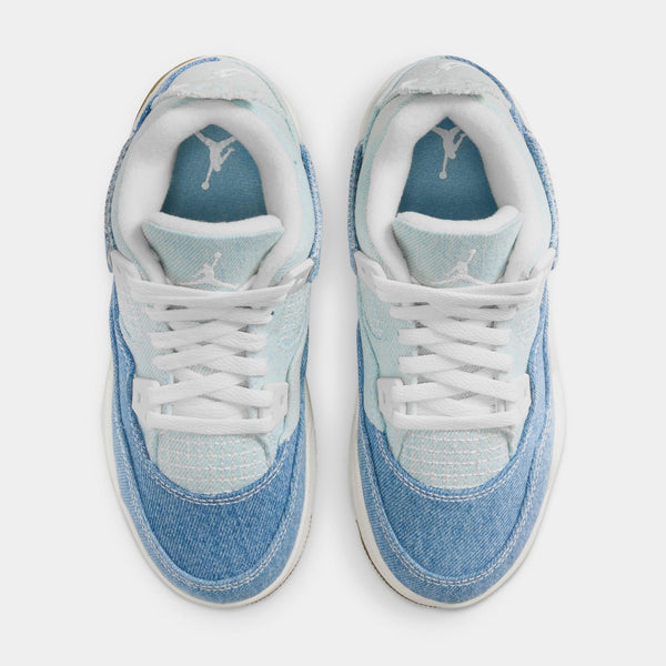 [IB6715-100] PRESCHOOL AIR JORDAN RETRO 4 TEX 'DENIM WORN BLUE' (PS)