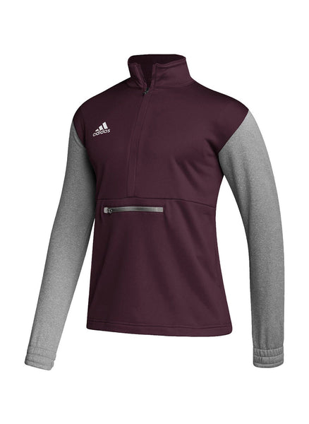 [HI3072] MENS ADIDAS TEAM ISSUE QUARTER-ZIP
