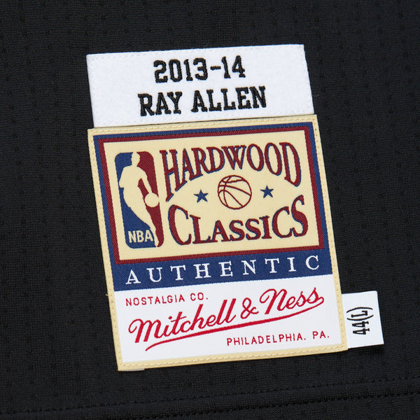 MENS MITCHELL & NESS DARK HWC JERSEY HEAT 2013 RAY ALLEN
