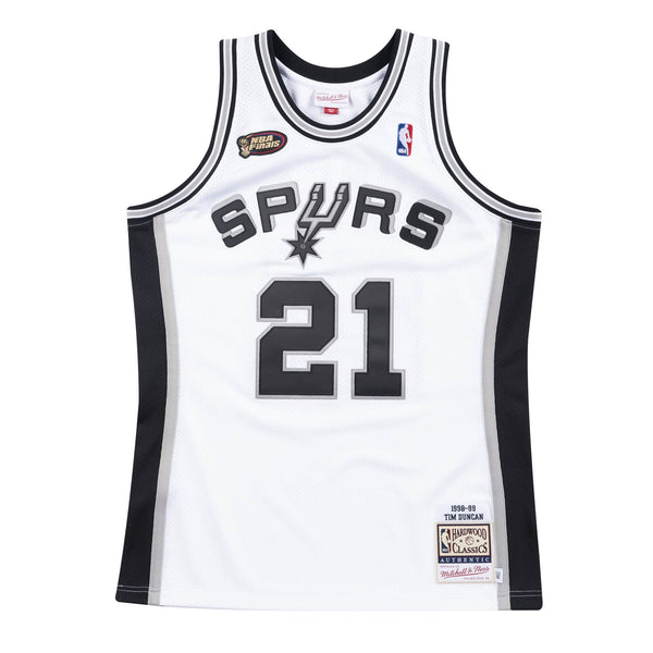 MENS MITCHELL & NESS AUTHENTIC HOME FINALS JERSEY SPURS 1998 TIM DUNCAN