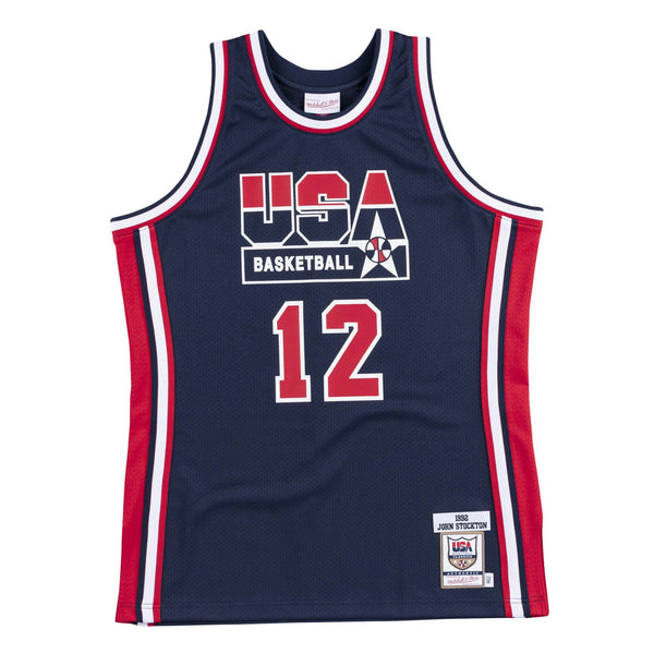 MENS MITCHELL & NESS AUTHENTIC JERSEY TEAM USA 1992 JOHN STOCKTON