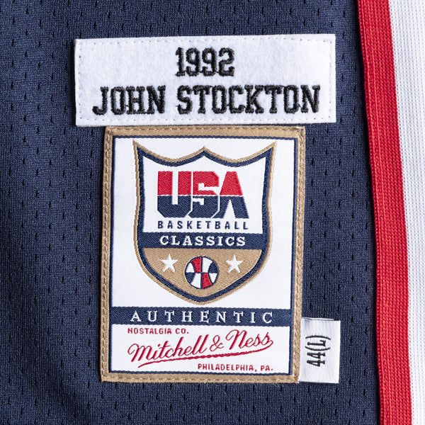 MENS MITCHELL & NESS AUTHENTIC JERSEY TEAM USA 1992 JOHN STOCKTON