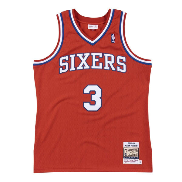 MENS MITCHELL & NESS AUTHENTIC JERSEY 76ERS 02-03 ALLEN IVERSON