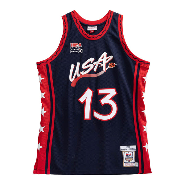 MENS MITCHELL & NESS AUTHENTIC JERSEY USA 1996 SHAQUILLE O'NEAL