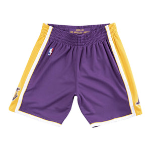 Mens Mitchell & Ness NBA AUTHENTIC ROAD SHORTS LAKERS 08-09