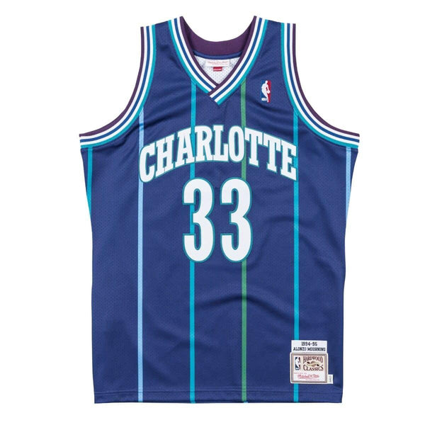 Mens Mitchell & Ness NBA Authentic Jersey Charlotte Hornets 1994 Alonzo Mourning - sneakAR