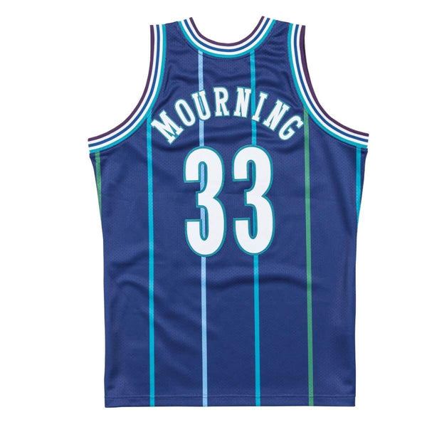 Mens Mitchell & Ness NBA Authentic Jersey Charlotte Hornets 1994 Alonzo Mourning - sneakAR