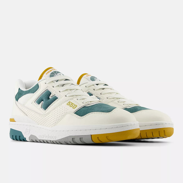 [BB550VRA] MENS NEW BALANCE 550 SUEDE TOE 'GREEN MUSTARD'