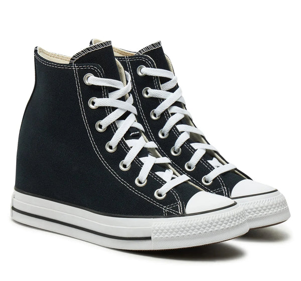 [A11909C] Womens Converse CHUCK TAYLOR ALL STAR WEDGE PLATFORM HI 'BLACK/WHITE'