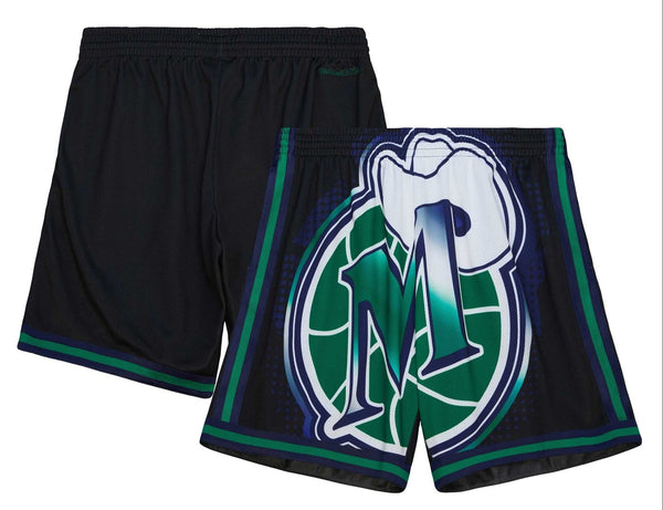 MENS MITCHELL & NESS NBA BIG FACE 7.0 FASHION SHORTS MAVERICKS
