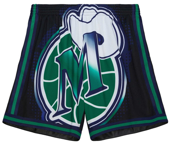 MENS MITCHELL & NESS NBA BIG FACE 7.0 FASHION SHORTS MAVERICKS