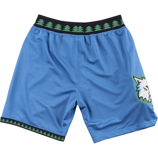 MENS MITCHELL & NESS AUTHENTIC ROAD SHORTS TIMBERWOLVES 03-04