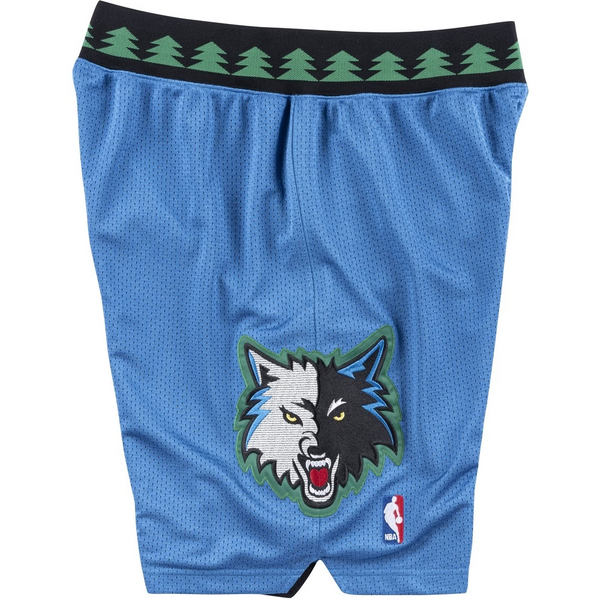 MENS MITCHELL & NESS AUTHENTIC ROAD SHORTS TIMBERWOLVES 03-04