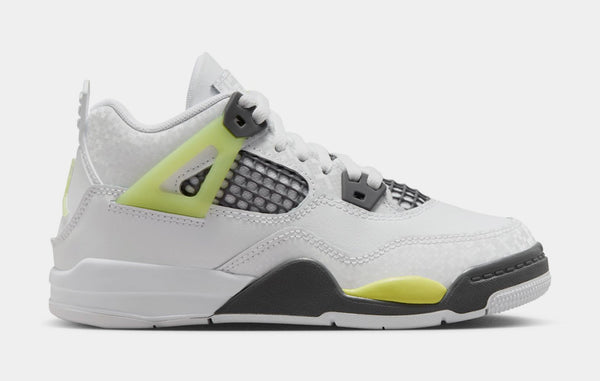 [HJ5991-100] PRESCHOOL AIR JORDAN RETRO 4 'LIGHT LEMON TWIST' (PS)