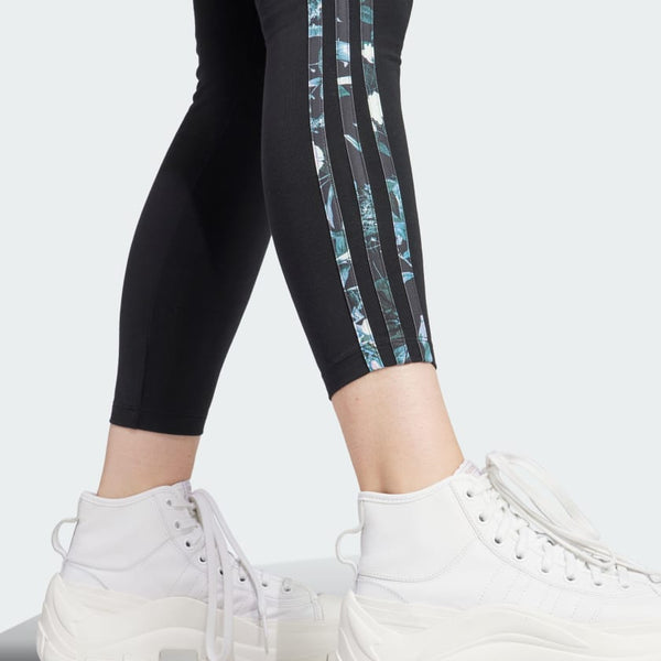 [II3192] Womens Adidas 3 STRIPE FLORAL LEGGINGS
