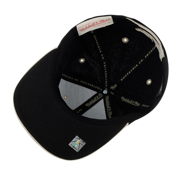 MENS MITCHELL & NESS NBA PIN DROP SNAPBACK NETS - BLACK