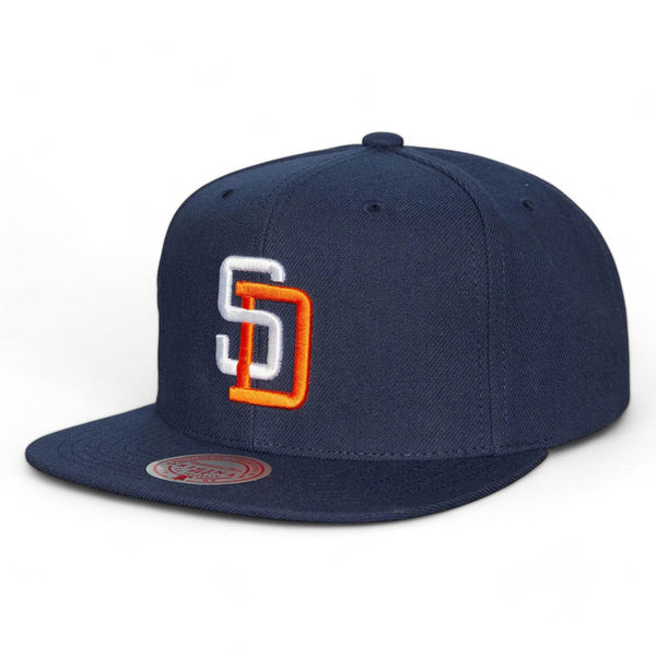 MENS MITCHELL & NESS MLB EVERGREEN SNAPBACK COOP PADRES - NAVY