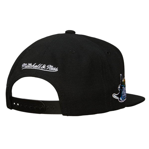 MENS MITCHELL & NESS MLB EVERGREEN SNAPBACK COOP RAYS - BLACK