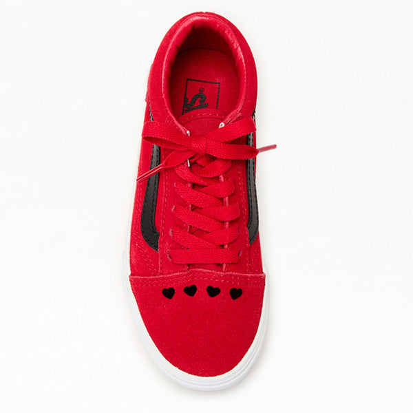 [VN000CY8REB] PRESCHOOL VANS OLD SKOOL HEARTS - RED/BLACK